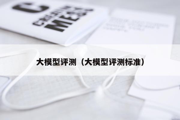 大模型评测（大模型评测标准）