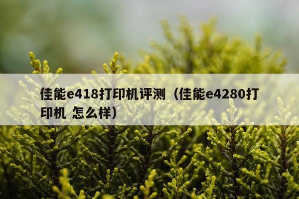 佳能e418打印机评测（佳能e4280打印机 怎么样）