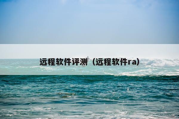 远程软件评测（远程软件ra）