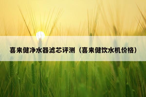 喜来健净水器滤芯评测(喜来健饮水机价格)