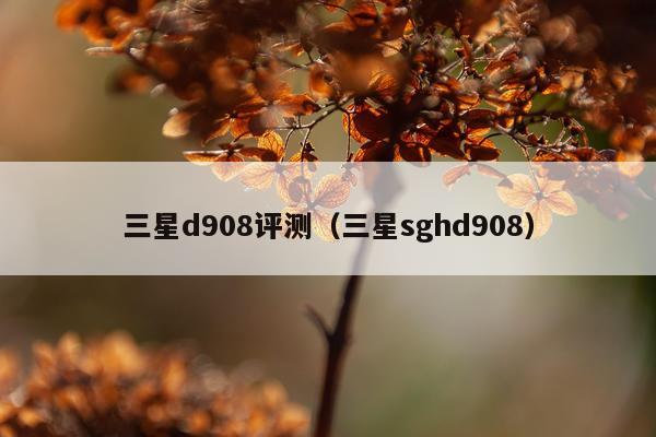 三星d908评测（三星sghd908）
