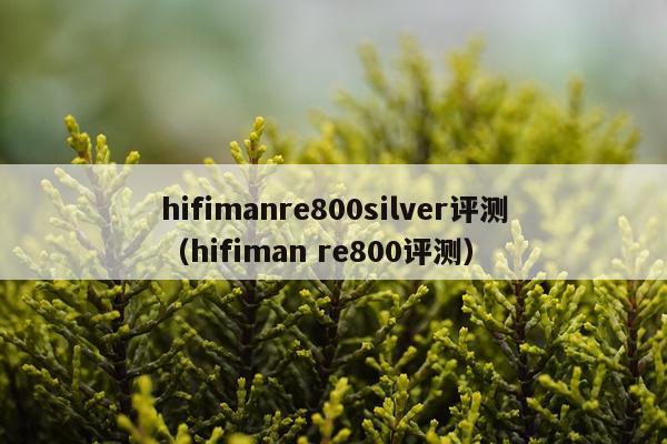 hifimanre800silver评测（hifiman re800评测）
