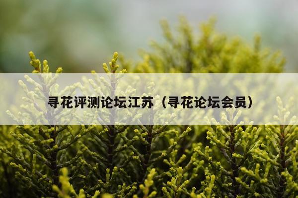 寻花评测论坛江苏（寻花论坛会员）