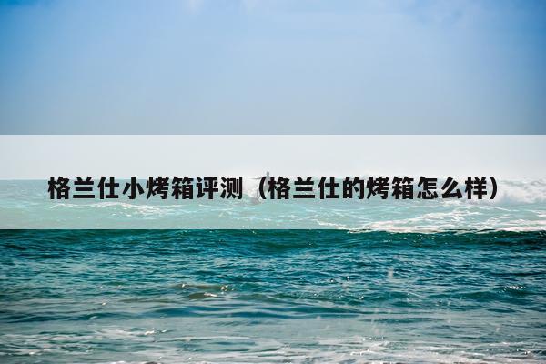 格兰仕小烤箱评测（格兰仕的烤箱怎么样）