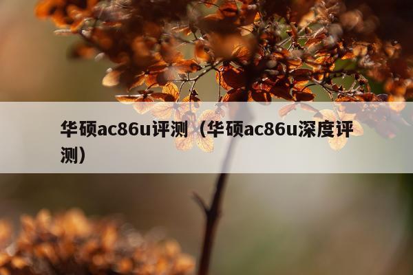 华硕ac86u评测（华硕ac86u深度评测）