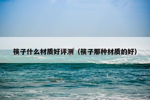 筷子什么材质好评测（筷子那种材质的好）