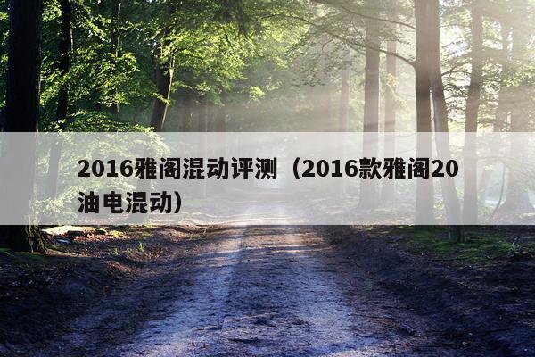 2016雅阁混动评测（2016款雅阁20油电混动）