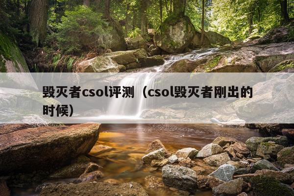 毁灭者csol评测（csol毁灭者刚出的时候）