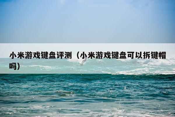 小米游戏键盘评测（小米游戏键盘可以拆键帽吗）