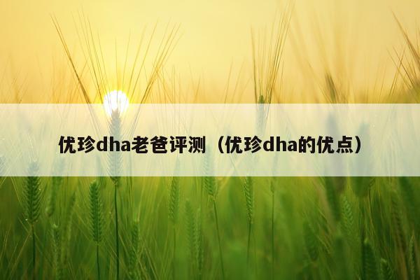 优珍dha老爸评测（优珍dha的优点）