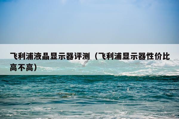 飞利浦液晶显示器评测（飞利浦显示器性价比高不高）
