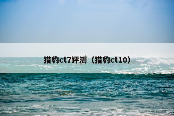 猎豹ct7评测（猎豹ct10）