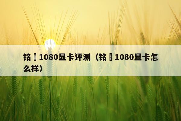 铭瑄1080显卡评测（铭瑄1080显卡怎么样）