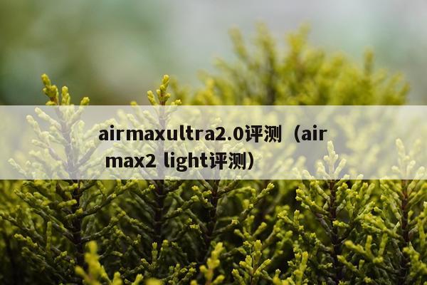 airmaxultra2.0评测（air max2 light评测）