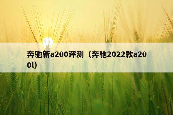 奔驰新a200评测（奔驰2022款a200l）