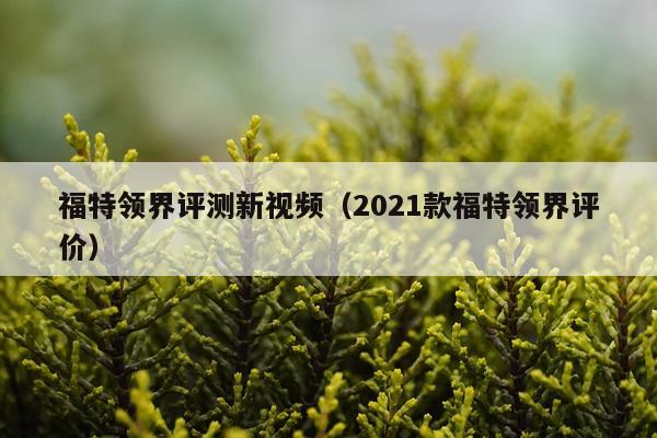 福特领界评测新视频（2021款福特领界评价）