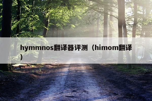 hymmnos翻译器评测（himom翻译）