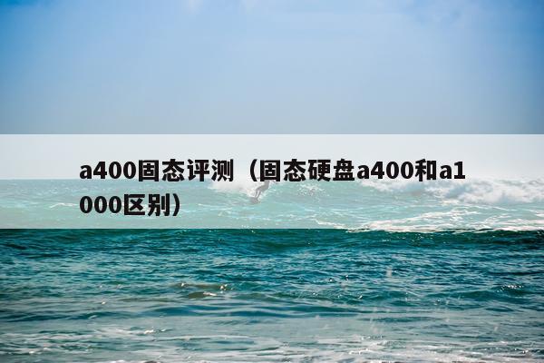 a400固态评测（固态硬盘a400和a1000区别）