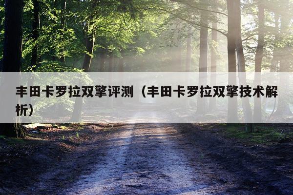 丰田卡罗拉双擎评测（丰田卡罗拉双擎技术解析）