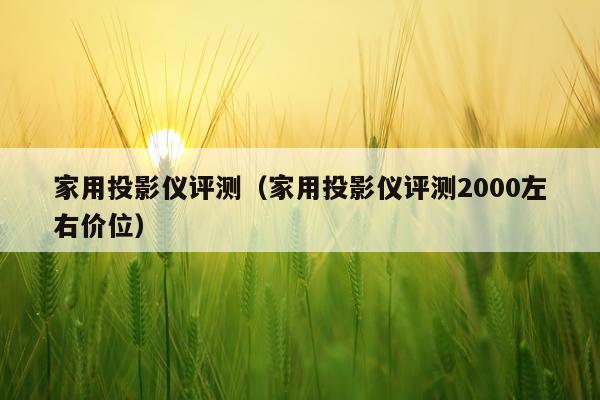 家用投影仪评测（家用投影仪评测2000左右价位）