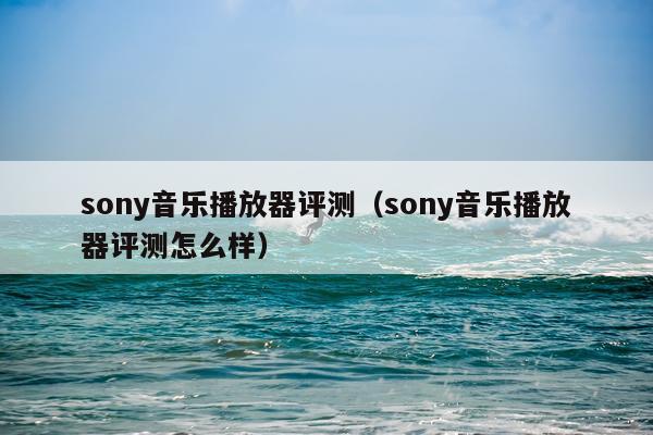sony音乐播放器评测（sony音乐播放器评测怎么样）