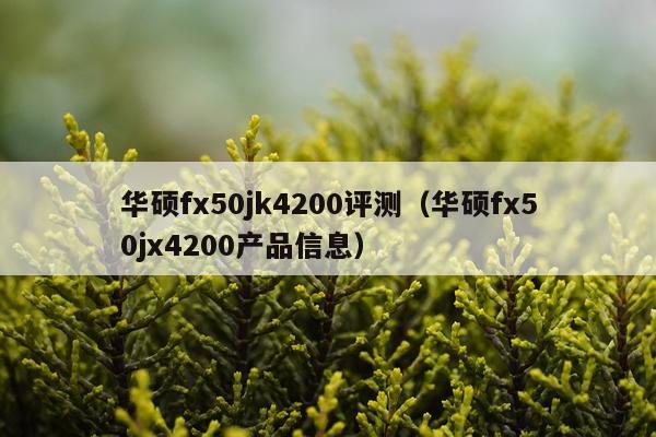 华硕fx50jk4200评测（华硕fx50jx4200产品信息）