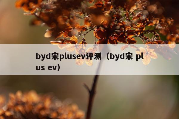 byd宋plusev评测（byd宋 plus ev）