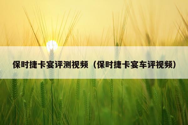 保时捷卡宴评测视频（保时捷卡宴车评视频）