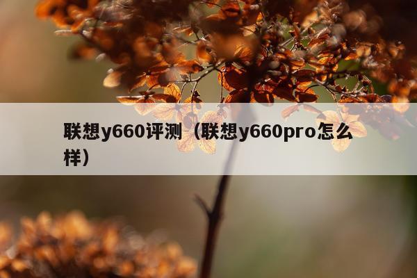 联想y660评测（联想y660pro怎么样）