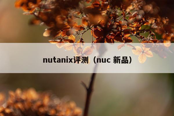 nutanix评测（nuc 新品）