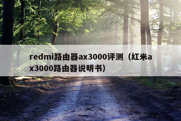 redmi路由器ax3000评测（红米ax3000路由器说明书）