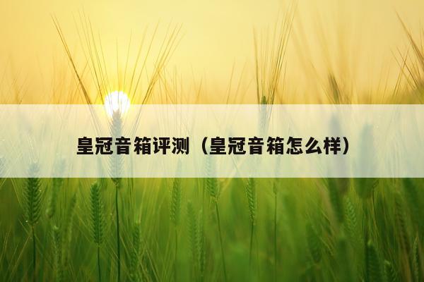 皇冠音箱评测（皇冠音箱怎么样）