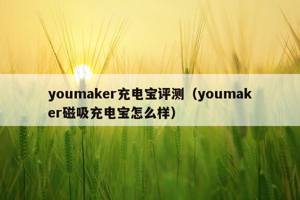 youmaker充电宝评测（youmaker磁吸充电宝怎么样）