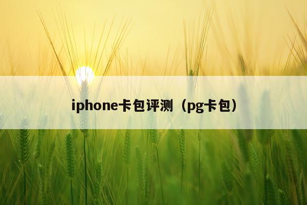 iphone卡包评测（pg卡包）