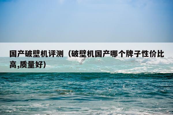 国产破壁机评测（破壁机国产哪个牌子性价比高,质量好）