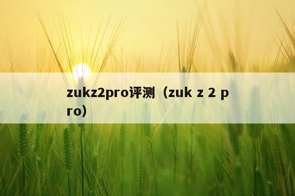 zukz2pro评测（zuk z 2 pro）