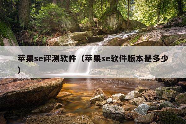 苹果se评测软件（苹果se软件版本是多少）