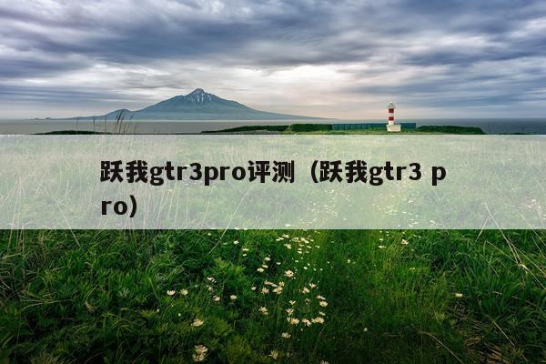 跃我gtr3pro评测（跃我gtr3 pro）