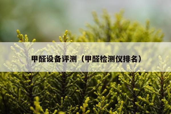 甲醛设备评测（甲醛检测仪排名）