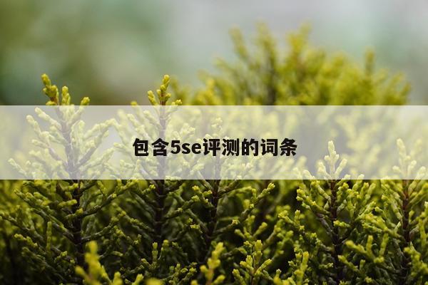 包含5se评测的词条