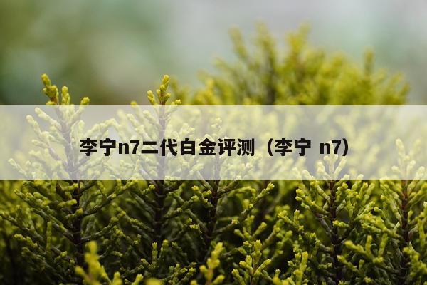李宁n7二代白金评测（李宁 n7）