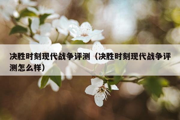 决胜时刻现代战争评测(决胜时刻现代战争评测怎么样)