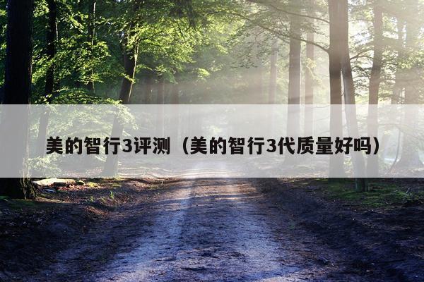 美的智行3评测(美的智行3代质量好吗)
