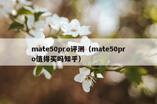 mate50pro评测（mate50pro值得买吗知乎）