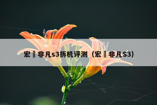 宏碁非凡s3拆机评测（宏碁非凡S3）