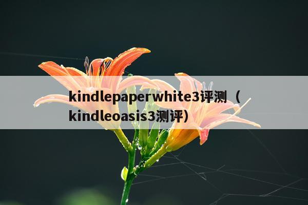 kindlepaperwhite3评测（kindleoasis3测评）