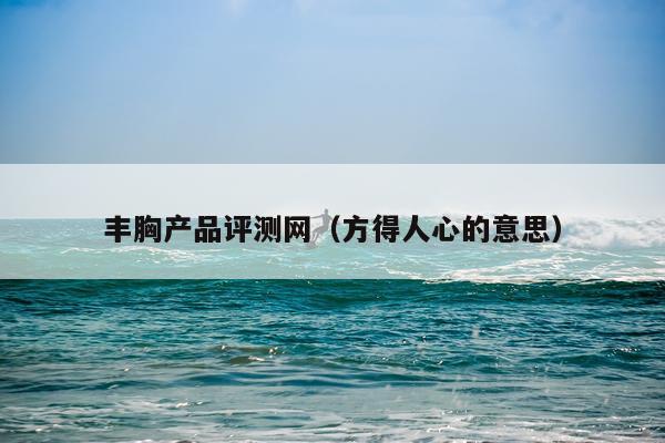 丰胸产品评测网（方得人心的意思）