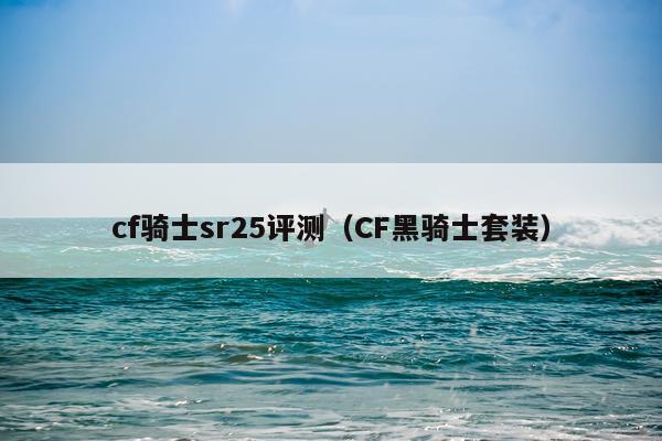 cf骑士sr25评测（CF黑骑士套装）