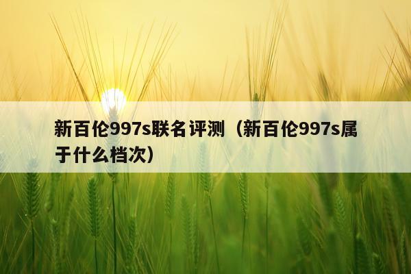 新百伦997s联名评测（新百伦997s属于什么档次）