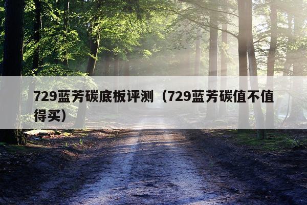 729蓝芳碳底板评测（729蓝芳碳值不值得买）